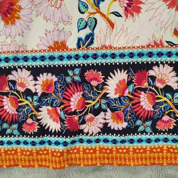 Nicole Miller Studio Dress Pink Orange Pink Floral Print Sleeveless Size 8 - Picture 10 of 11